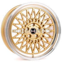 Borbet B 7x17 4x100 ET38 DIA64,1 (gold rim polished)