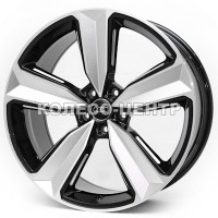 Replica Audi (3056F) 8,5x19 5x112 ET30 DIA66,6 (black machined face milled ribbed side groove)