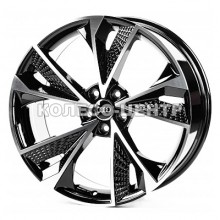 Replica Audi (A20665) 9x20 5x112 ET35 DIA (gloss black machined face)