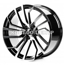 Replica Audi (A20683) 9x20 5x112 ET26 DIA (gloss black machined face)