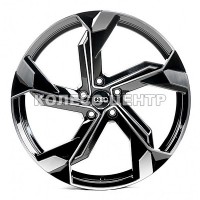 Replica Audi (A633) 9,5x22 5x112 ET26 DIA66,6 (gloss black machined face)