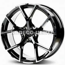 Replica Audi (AU3491) 8x18 5x112 ET35 DIA66,6 (gloss black machined face)