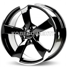 Replica Audi (AU6101) 9x20 5x112 ET35 DIA66,6 (black machined face)