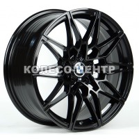 Replica BMW (B002) 9,5x22 5x112 ET37 DIA66,6 (gloss black machined face)