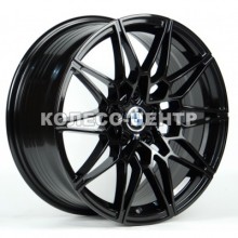Replica BMW (B002) 10,5x22 5x112 ET43 DIA66,6 (gloss black machined face)