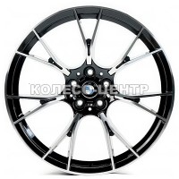 Replica BMW (B2111) 9x19 5x120 ET35 DIA72,6 (black machined face)