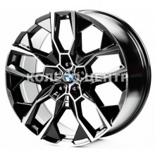Replica BMW (B3151) 10,5x21 5x112 ET43 DIA66,6 (black machined face)