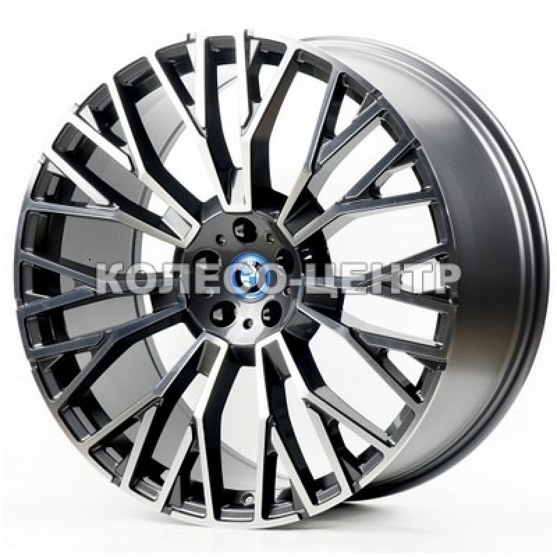 Replica BMW (B351) 9,5x22 5x112 ET37 DIA66,6 (dark gun metal machined face) Колесо-Центр Запоріжжя