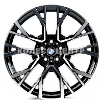 Replica BMW (B45) 10,5x21 5x120 ET43 DIA74,1 (black machined face)