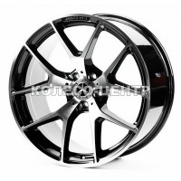 Replica Mercedes (MR021-057) 9,5x20 5x112 ET22 DIA66,6 (black machined face)