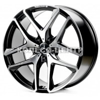 Replica Mercedes (MR5528) 10x21 5x130 ET33 DIA84,1 (satin black machined face)