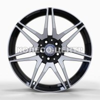 Replica Mercedes (MR874) 8x19 5x112 ET52 DIA66,6 (gloss black machined face)