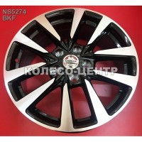 Replica Nissan (NS5274) 7x16 5x114,3 ET40 DIA66,1 (black machined face)