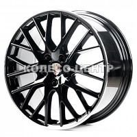 Replica Porsche (PR03) 9,5x21 5x130 ET71 DIA71,6 (gloss black machined lip)