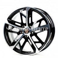 Replica Porsche (PR1962) 9,5x21 5x130 ET60 DIA71,6 (gloss black machined face)