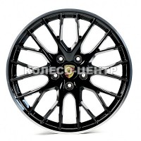 Replica Porsche (PR3083) 11,5x20 5x130 ET69 DIA71,6 (gloss black machined lip)