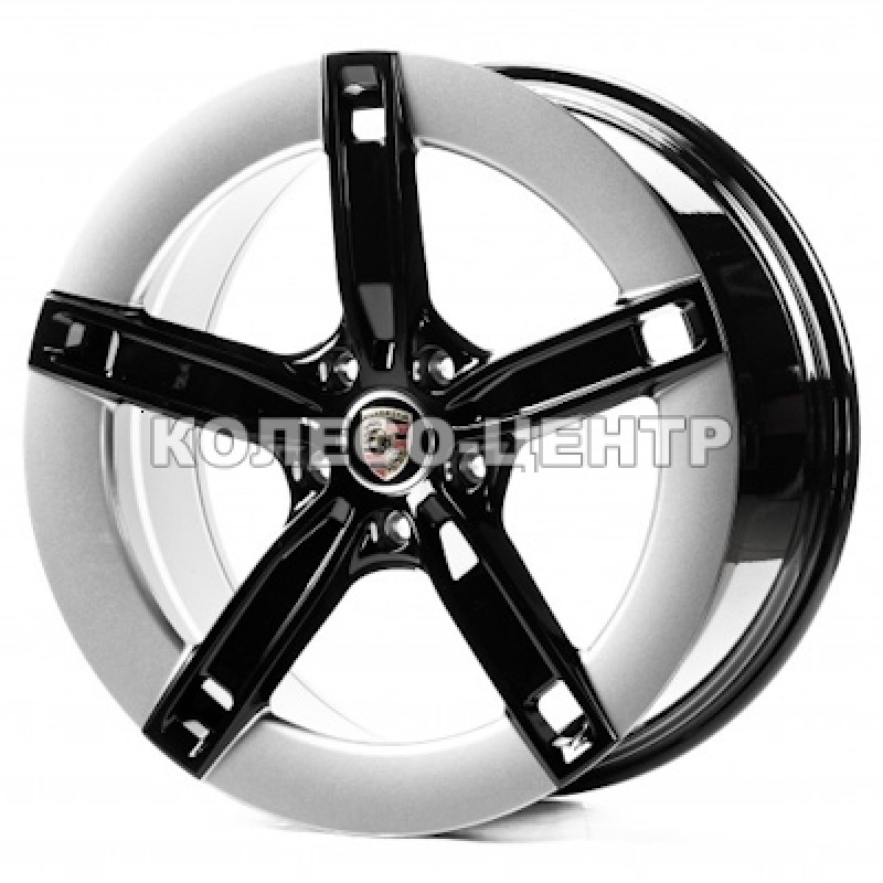 Replica Porsche (PR350) 9,5x21 5x130 ET60 DIA71,6 (black silver flange) Колесо-Центр Запоріжжя