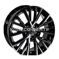 Replica Volkswagen (VV5213) 6,5x15 5x112 ET35 DIA57,1 (black machined face)