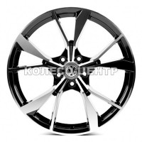 Replica Volkswagen (VW595) 8x19 5x112 ET45 DIA57,1 (black machined face)