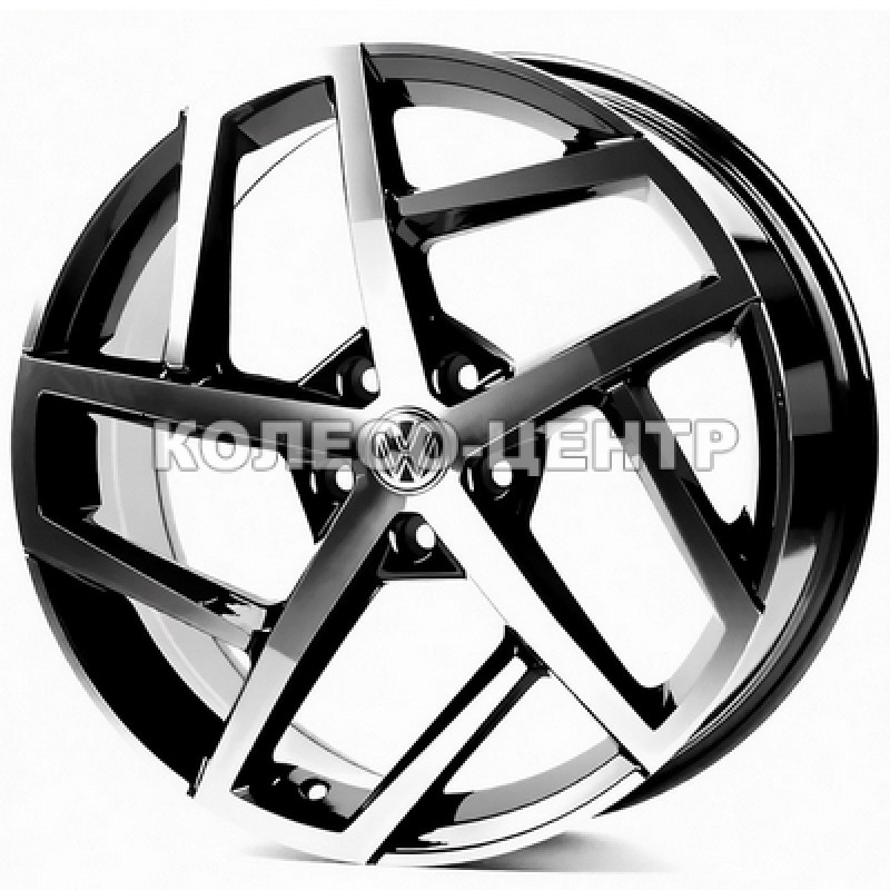 Replica Volkswagen (VW6108) 8x19 5x112 ET45 DIA57,1 (black machined face) Колесо-Центр Запоріжжя