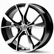Replica Volkswagen (VW6125) 8x19 5x112 ET42 DIA57,1 (black machined face)
