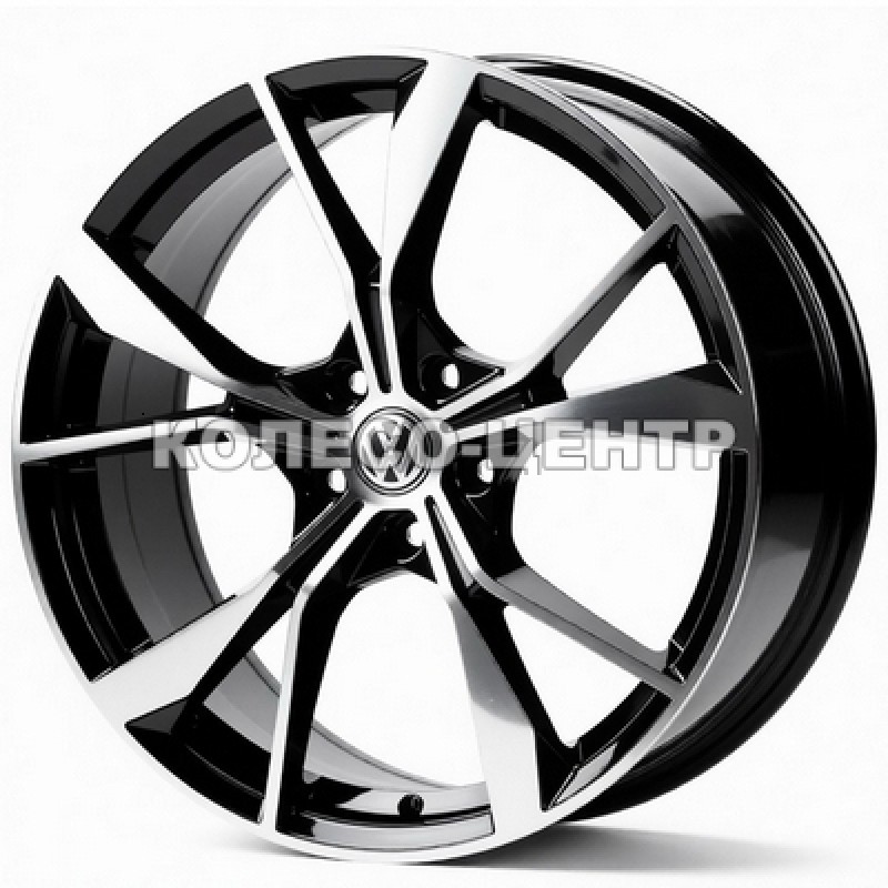 Replica Volkswagen (VW6125) 8x19 5x112 ET42 DIA57,1 (black machined face) Колесо-Центр Запоріжжя