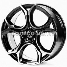 Replica Volkswagen (VW6137) 8x19 5x112 ET45 DIA57,1 (black machined face)