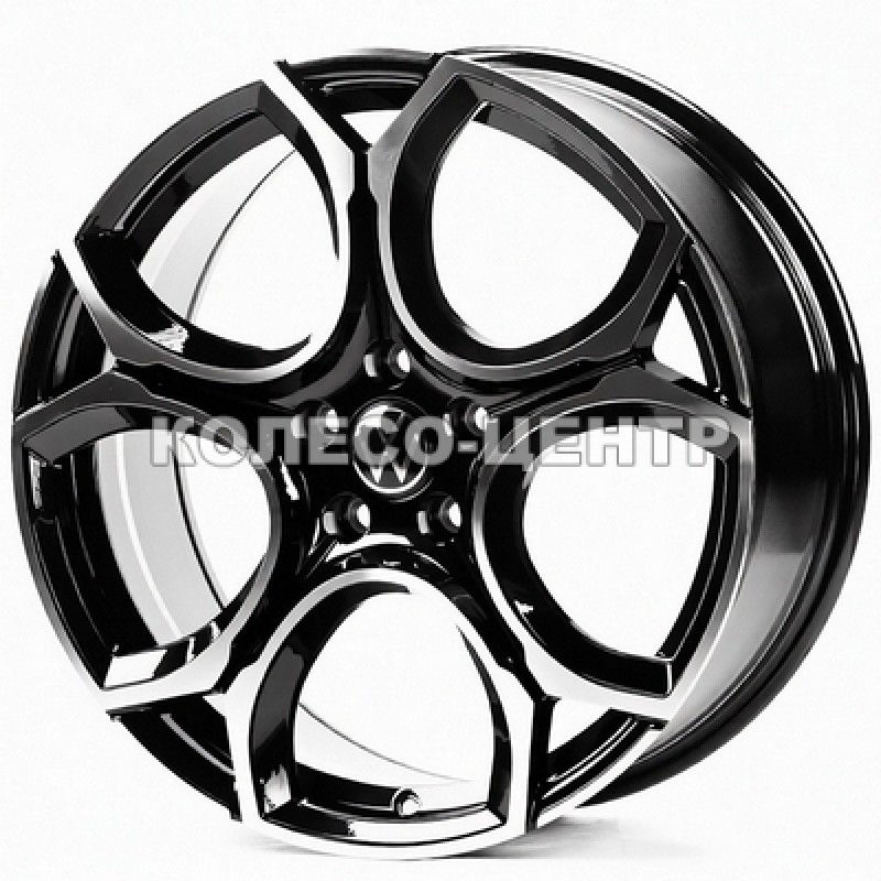 Replica Volkswagen (VW6137) 8x19 5x112 ET45 DIA57,1 (black machined face) Колесо-Центр Запоріжжя